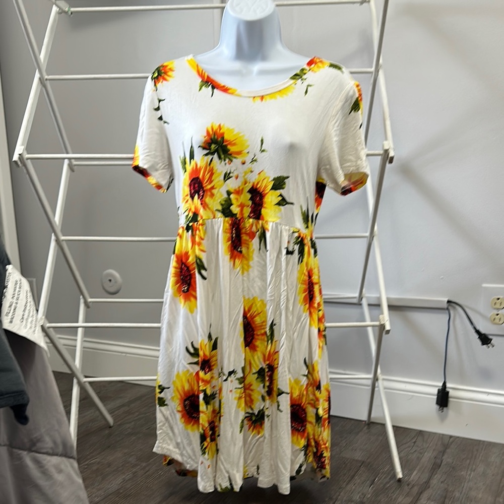 Floral Short Sunflower Dress